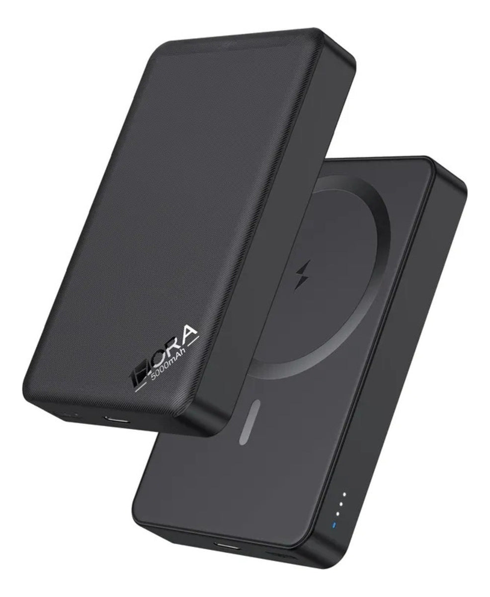 Power Bank Inalámbrico MagSafe 5,000mAh – Carga Rápida 15W GAR277 | iPhone, Samsung, Xiaomi – Negro