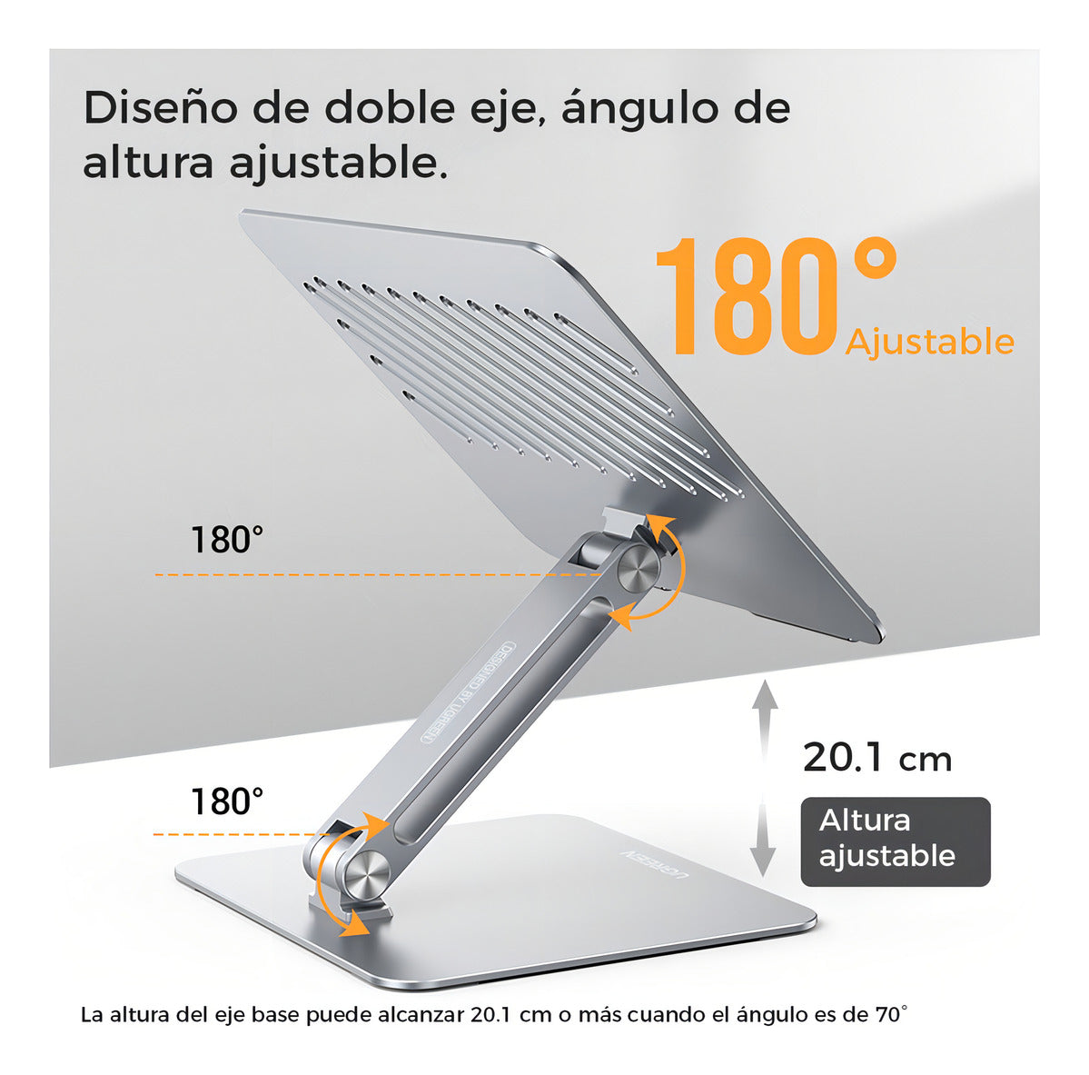 Soporte Laptop Aluminio S8 S9 Ultra Macbook Air Pro Ugreen Color Silver