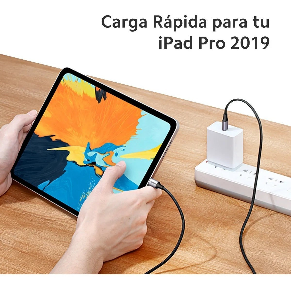 Cable Carga Rapida Ugreen Usb C Pd 60 W Protección Carga 2m Color Negro