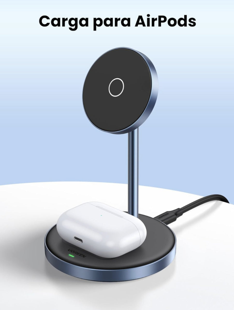 Ugreen Soporte Cargador 2 En 1 Magsafe Carga Inalambrica para iphone airpods