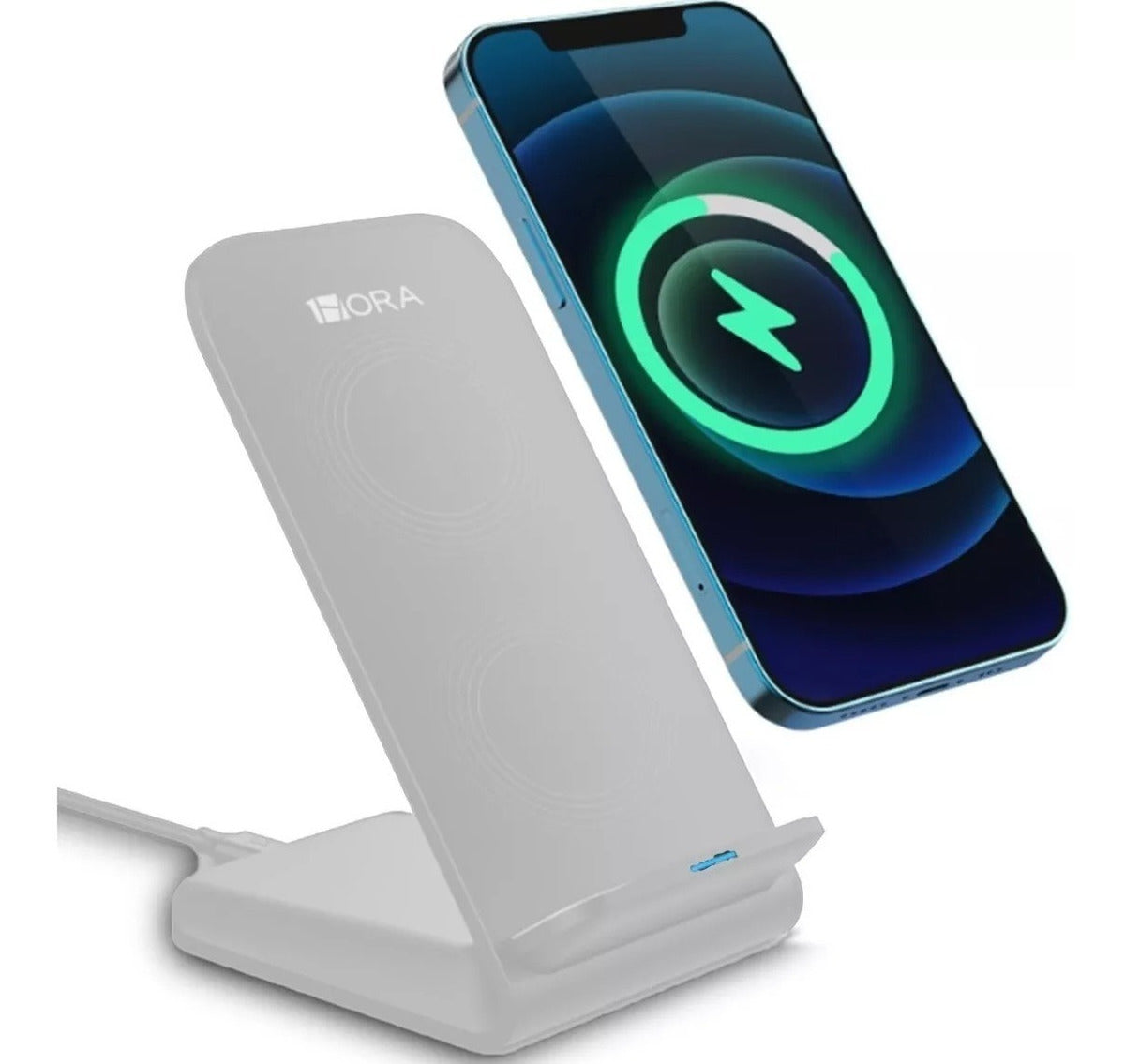 Cargador Inalámbrico 15W Qi para iPhone - Carga Rápida y Soporte Incluido - Blanco | GAR157