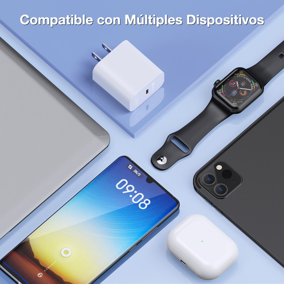 Cargador Rápido 20W USB C a C con Cable Incluido - Compatible con iPhone 16, Samsung, Xiaomi - GAR153