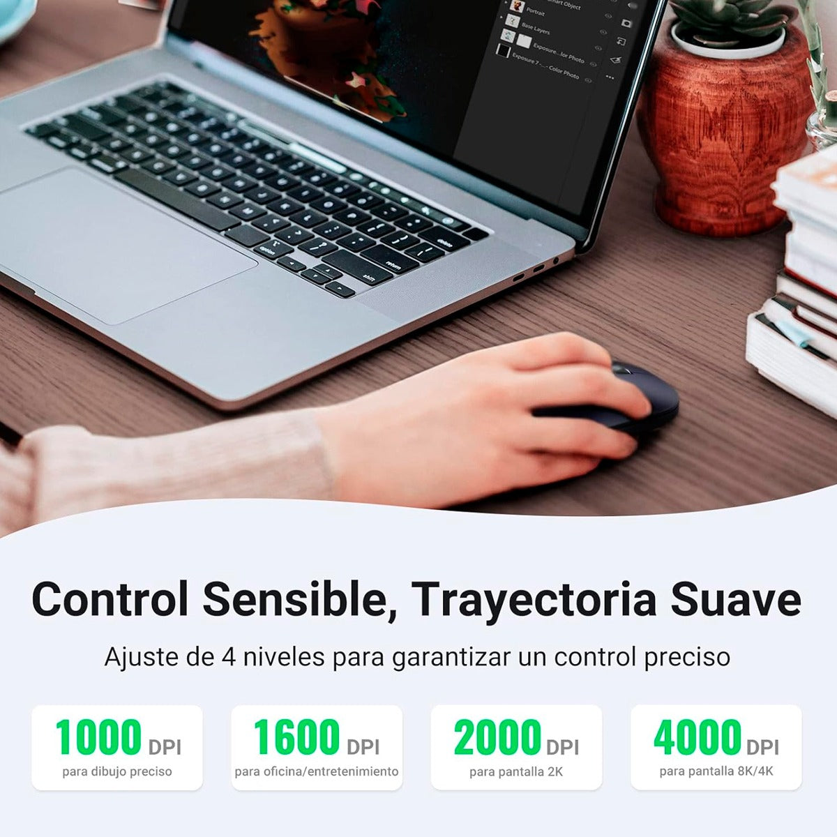 Mouse Inalámbrico Slim Ugreen Silencioso 4000