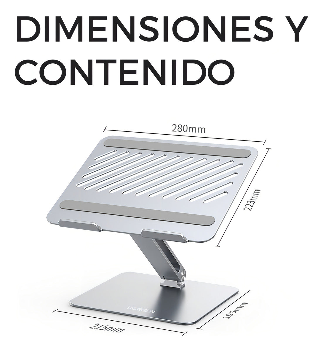 Soporte Laptop Aluminio S8 S9 Ultra Macbook Air Pro Ugreen Color Silver