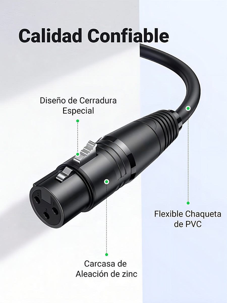 Cable De Micrófono Xlr Hembra A Macho 5m Ugreen