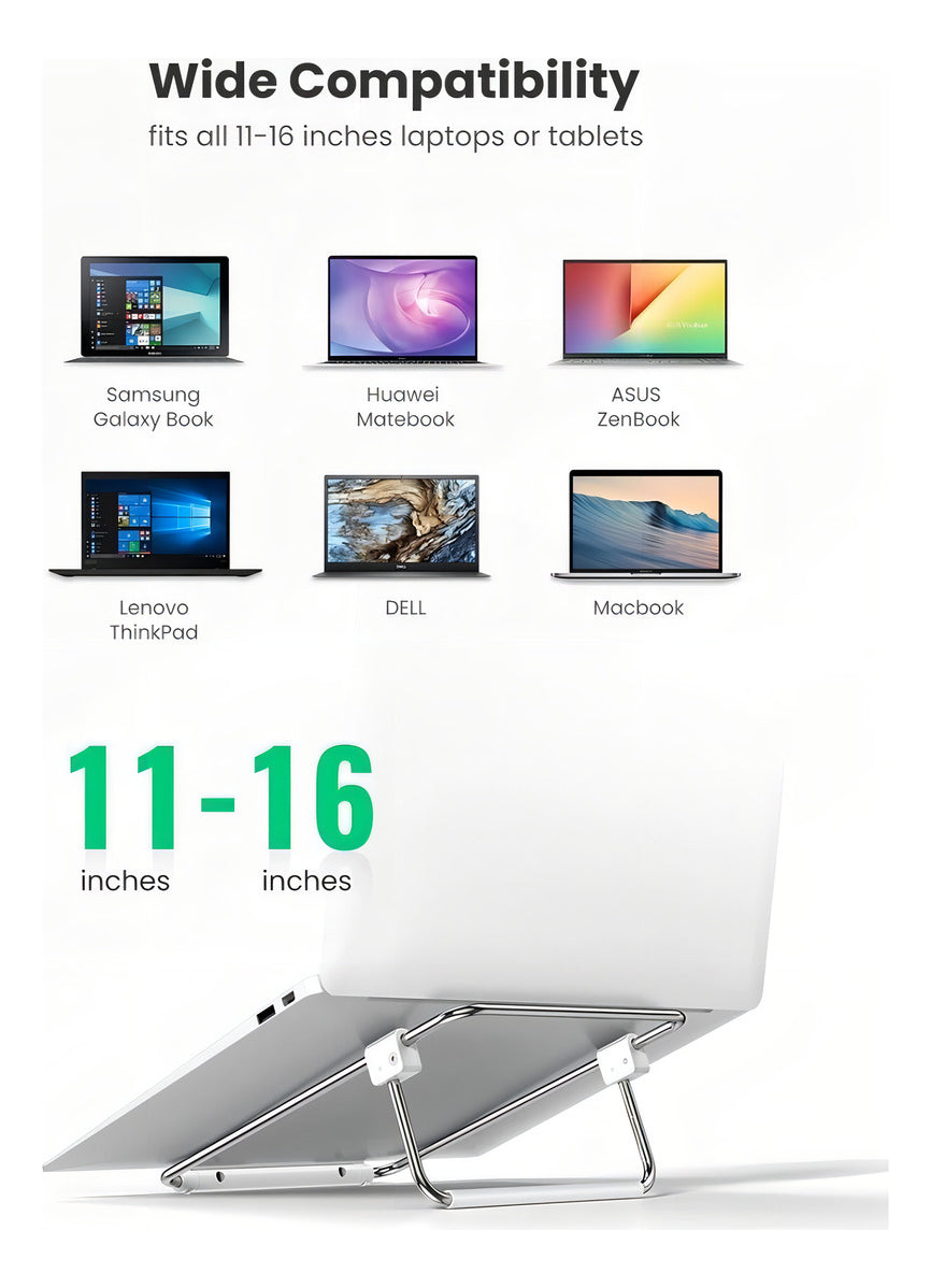 Ugreen Soporte De Acero Inoxidable Para Portatil 11 A 16´´ Color Plateado
