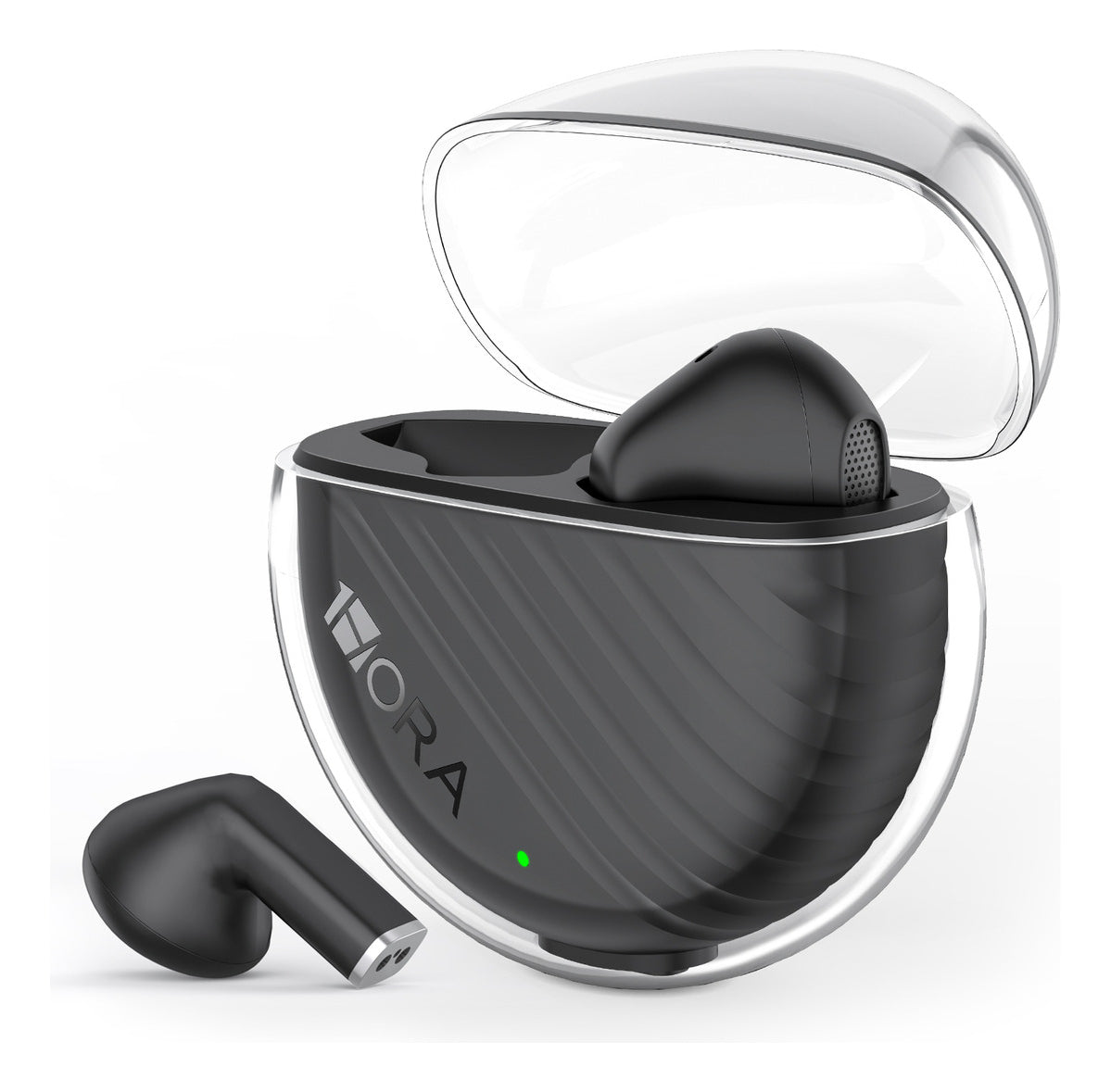 Audífonos In-Ear Transparentes Bluetooth 5.3 1Hora AUT209 Negro | Micrófono, Asistente de Voz, Graves Potentes – Ultra Ligeros 3.1 g