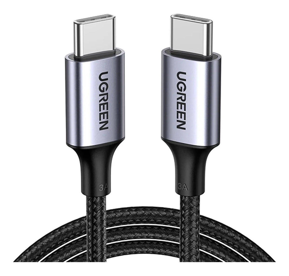 Cable Carga Rapida Ugreen Usb C Pd 60 W Protección Carga 2m Color Negro