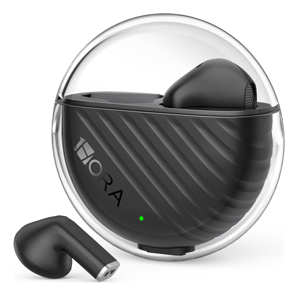 Audífonos In-Ear Transparentes Bluetooth 5.3 1Hora AUT209 Negro | Micrófono, Asistente de Voz, Graves Potentes – Ultra Ligeros 3.1 g