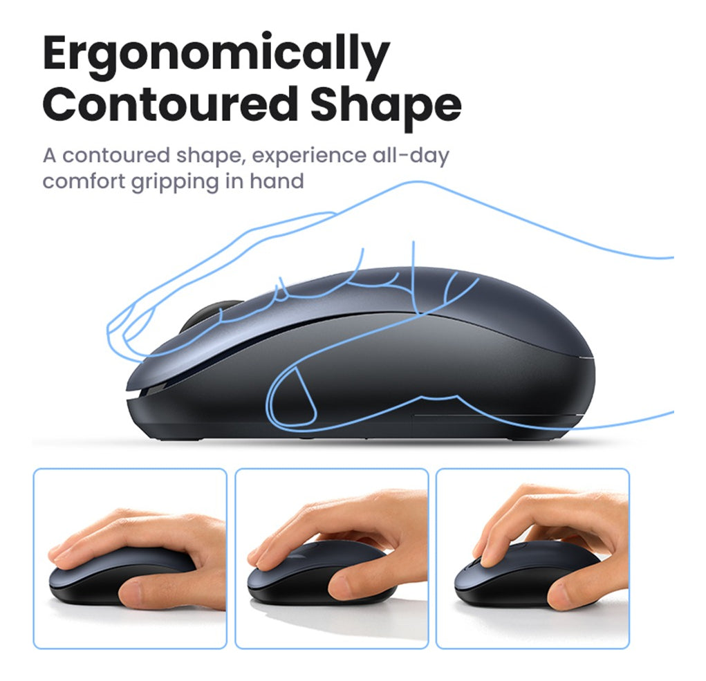 Mouse Inalámbrico 2.4g Dpi Ajustable Alcance 10m Anti-caída Color Azul oscuro