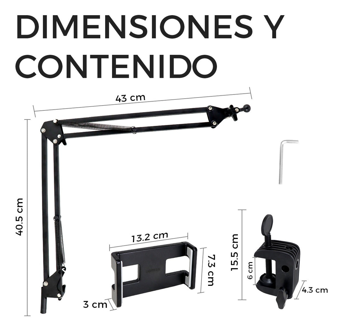 Ugreen Soporte Universal Con Brazo Largo Plegable Aluminio
