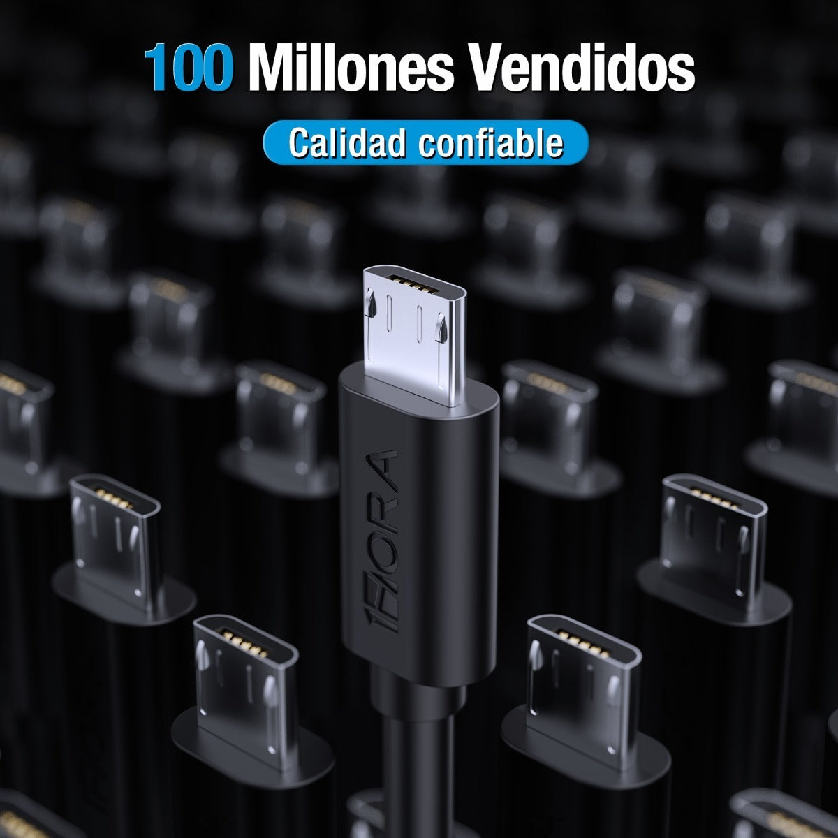 Cable Micro USB V8 CAB178 | 2M Carga Rápida 2.0A, Transferencia de Datos, Uso Rudo – Negro
