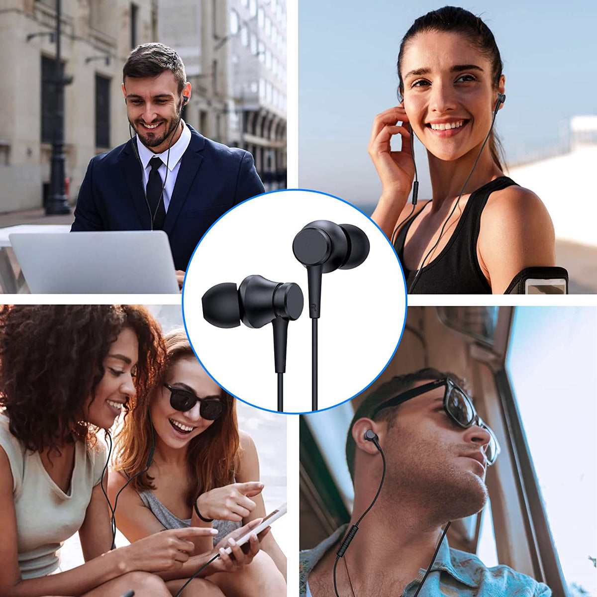 Audífonos In-Ear con Cable y Micrófono | Sonido Estéreo, Conector 3.5mm, Control de Llamadas – 1 Hora Modelo Aut111