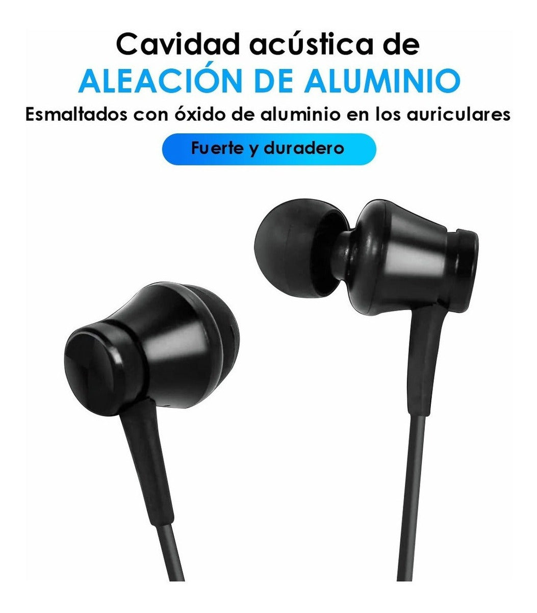 Audífonos In-Ear con Cable y Micrófono | Sonido Estéreo, Conector 3.5mm, Control de Llamadas – 1 Hora Modelo Aut111