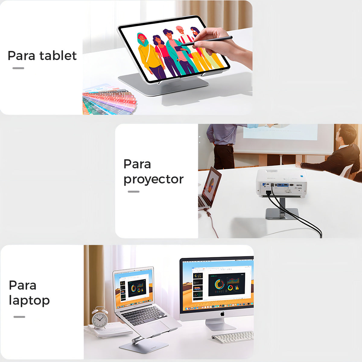 Soporte Laptop Aluminio S8 S9 Ultra Macbook Air Pro Ugreen Color Silver