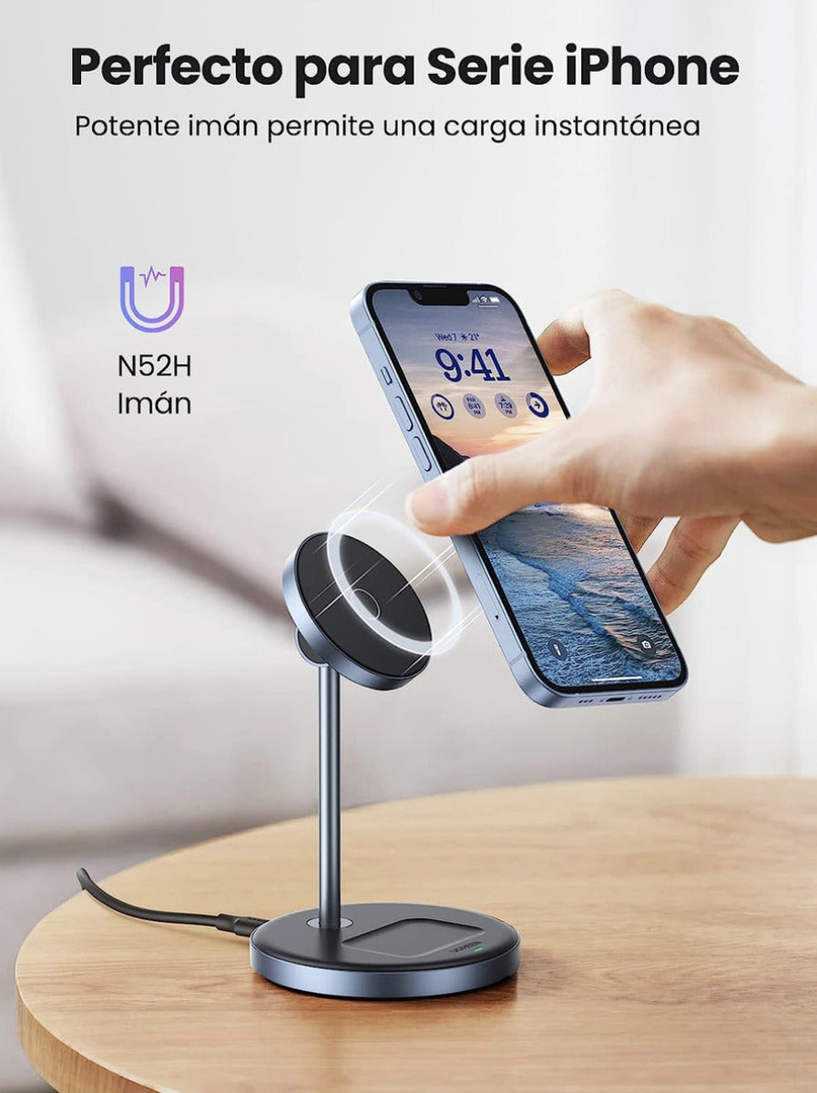 Ugreen Soporte Cargador 2 En 1 Magsafe Carga Inalambrica para iphone airpods