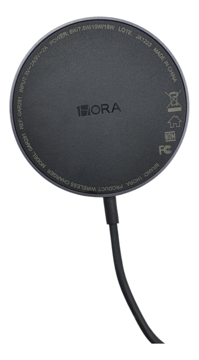 Cargador Magnético Inalámbrico 10W – Carga Rápida GAR281 | Compatible con Qi, Diseño Compacto – Negro