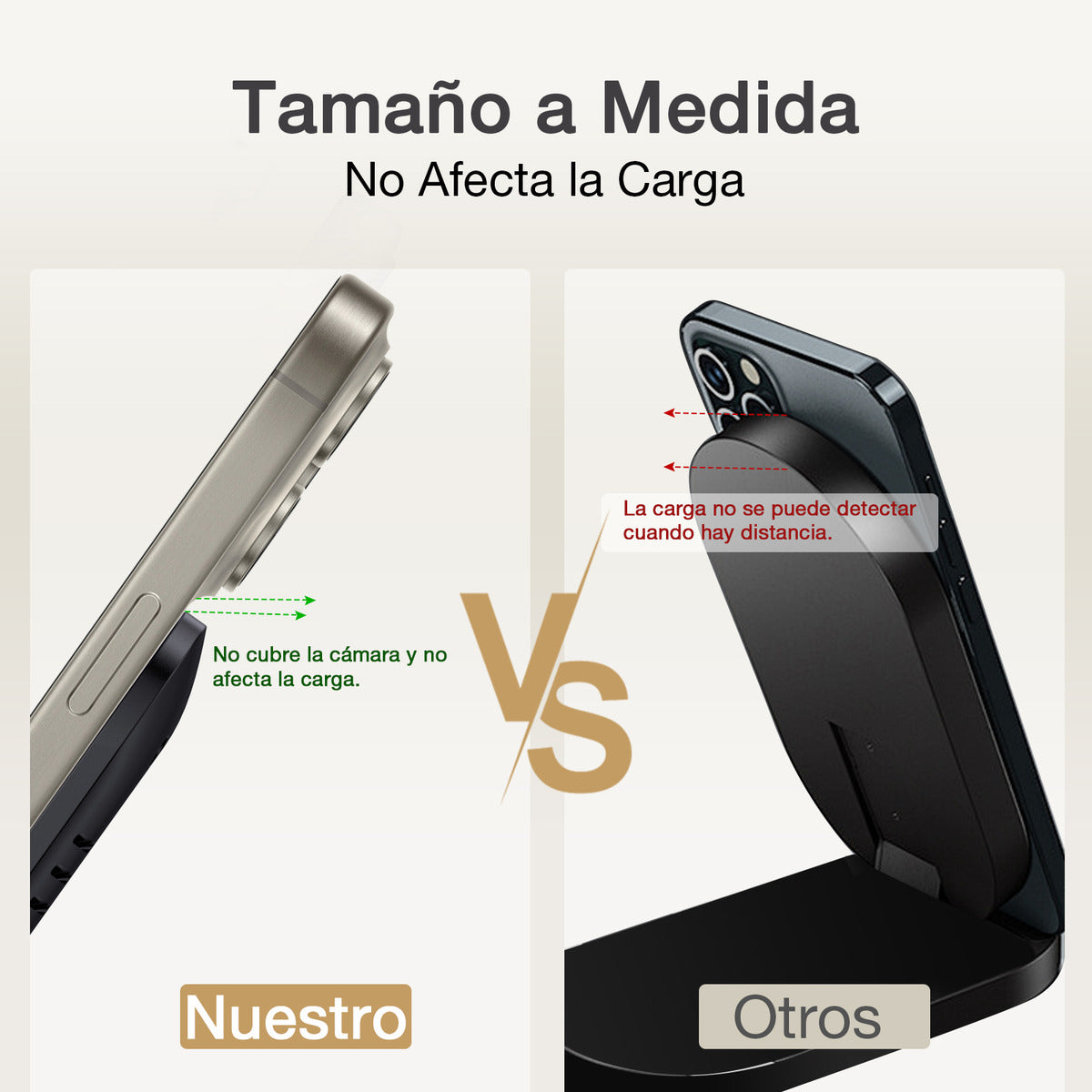 Cargador Inalámbrico 15W Qi para iPhone - Carga Rápida y Soporte Incluido - Negro | GAR157