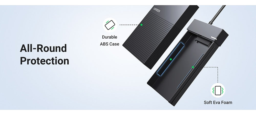 Carcasa De Disco Duro 2.5'' Hdd Ssd De 2.5 Chip Inteligente Color Negro