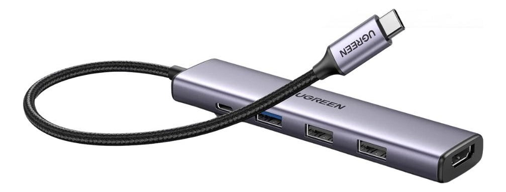 Adaptador Hdmi Para Mac Multipuerto Usb C Hub iPad Macbook Color Gris Oscuro Ugreen 15495