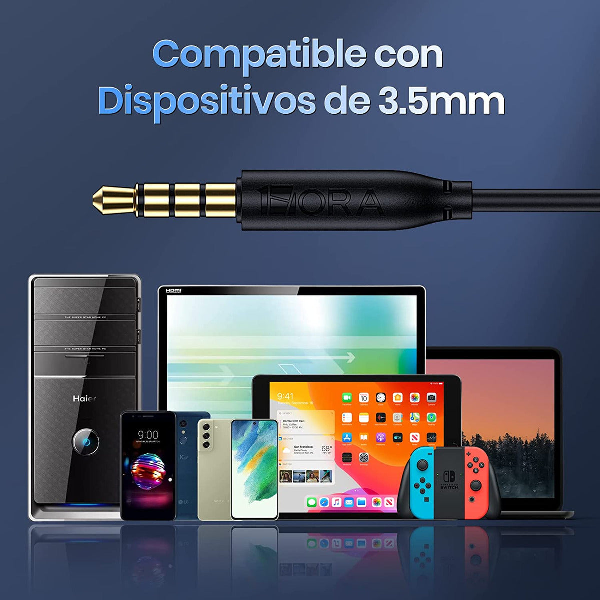 Audífonos In-Ear con Cable y Micrófono | Sonido Estéreo, Conector 3.5mm, Control de Llamadas – 1 Hora Modelo Aut111