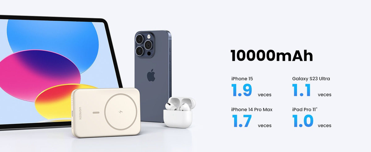 Power Bank Magsafe Carga Inalámbrica Cable Usb-c Ugreen Color Beige