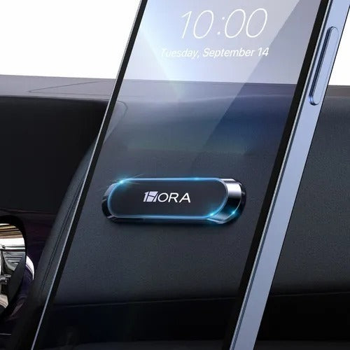 Soporte Magnético para Celular 1Hora PJ097 | Auto, Adhesivo 3M, Ultra Firme – Negro