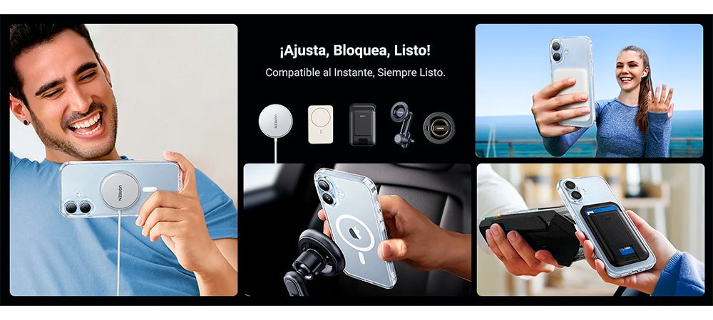 Funda Protectora Magnética Transparente Para iPhone 16