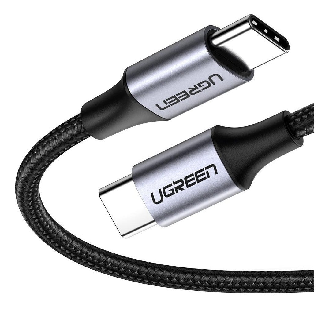 Cable Carga Rapida Ugreen Usb C Pd 60 W Protección Carga 2m Color Negro