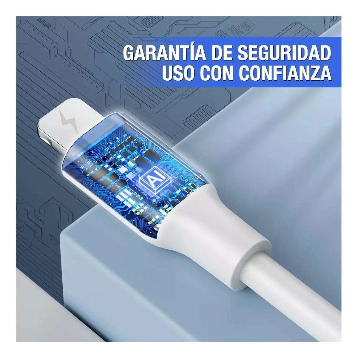 Cable Lightning 1Hora CAB075 | 1.5M Uso Rudo para iPhone y iPad – Carga y Datos, Reforzado y Rápido