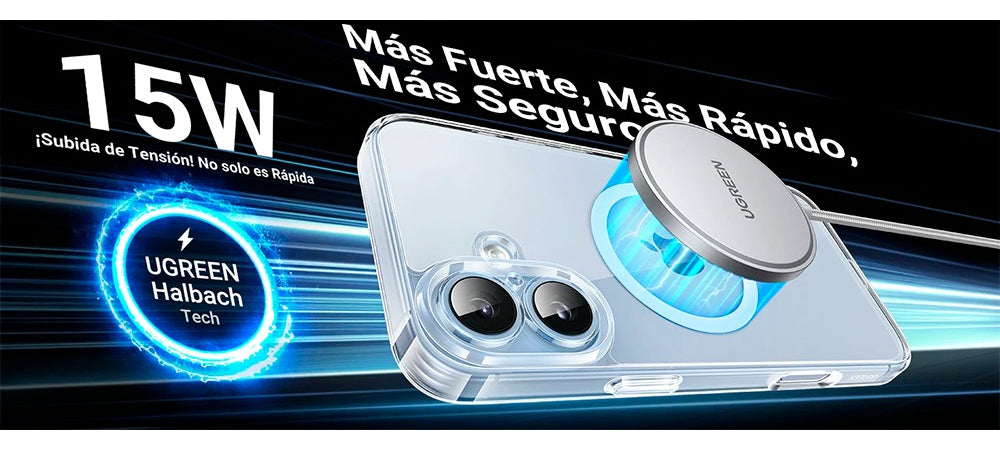 Funda Protectora Magnética Transparente Para iPhone 16