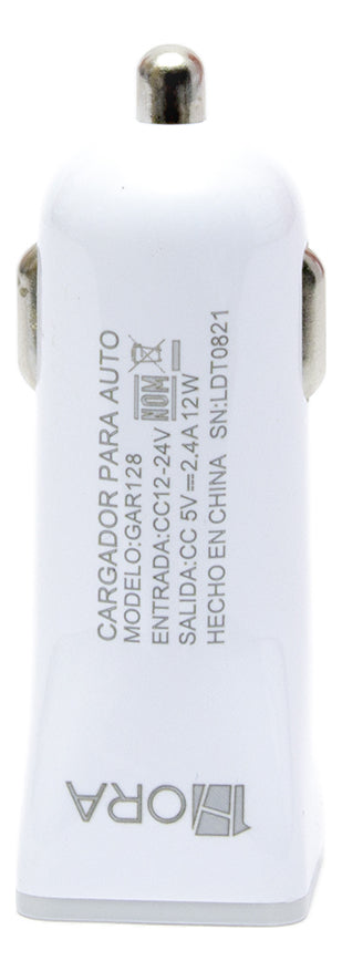 10 Piezas Cargador Para Auto 1hora Carga Rápida Salida 5v - 10PACK GAR128
