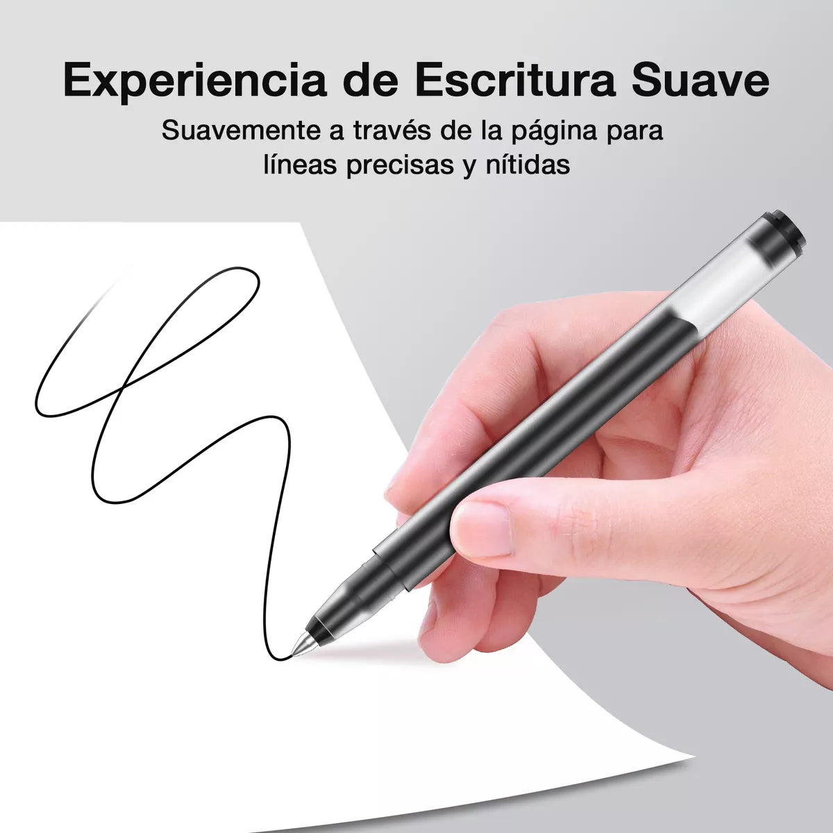 10 Bolígrafos 1Hora YCL033 | Tinta Negra, Punta Fina 0.5 mm, Escritura Suave y Precisa