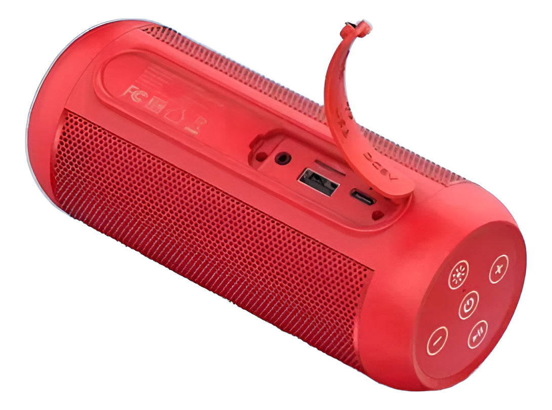 Bocina Bluetooth 5.1 1Hora BOC242 con Luces RGB | Altavoz Portátil TWS, FM, USB, MicroSD, Batería 2400 mAh, Sonido Hi-Fi