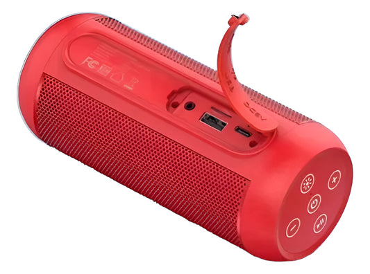 Bocina Bluetooth 5.1 1Hora BOC242 con Luces RGB | Altavoz Portátil TWS, FM, USB, MicroSD, Batería 2400 mAh, Sonido Hi-Fi