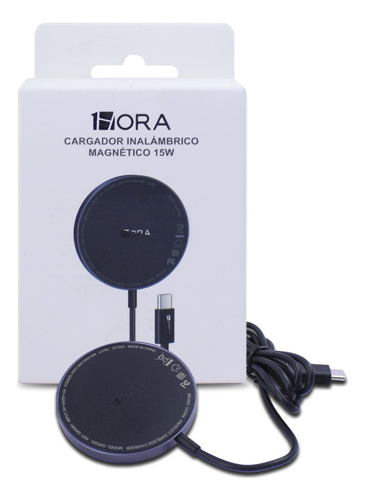 Cargador Magnético Inalámbrico 10W – Carga Rápida GAR281 | Compatible con Qi, Diseño Compacto – Negro