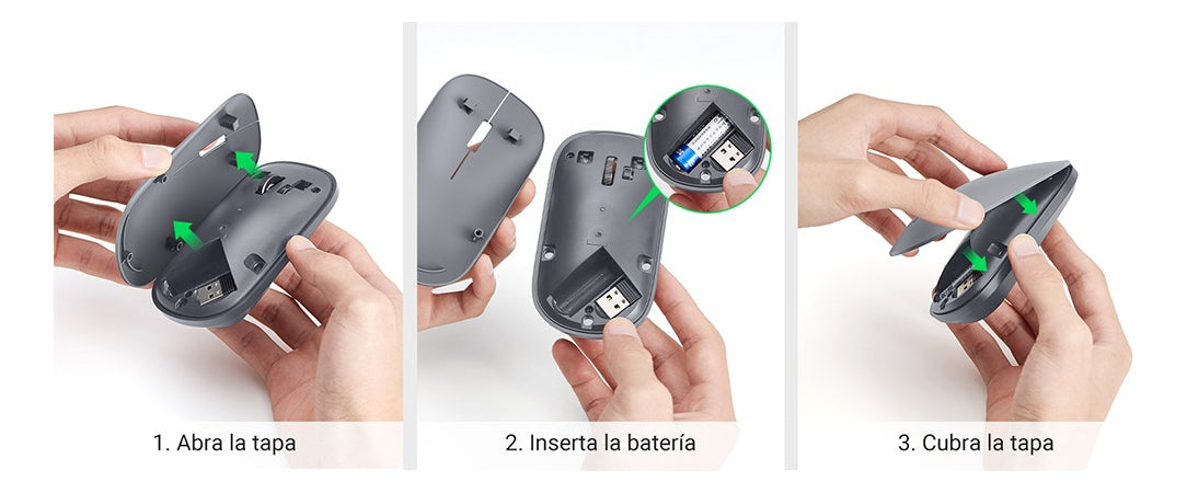 Ugreen Mouse Inalámbrico Ultradelgado Gris 90373