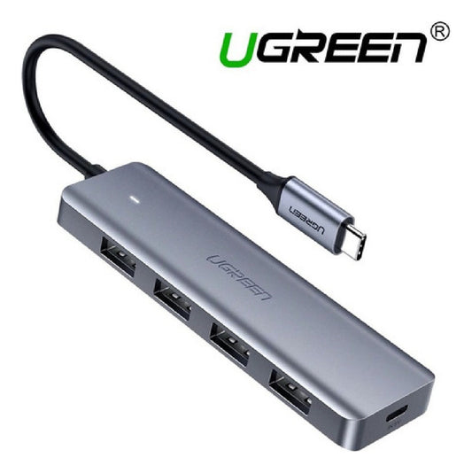 Hub USB Ugreen 70336 color plateado