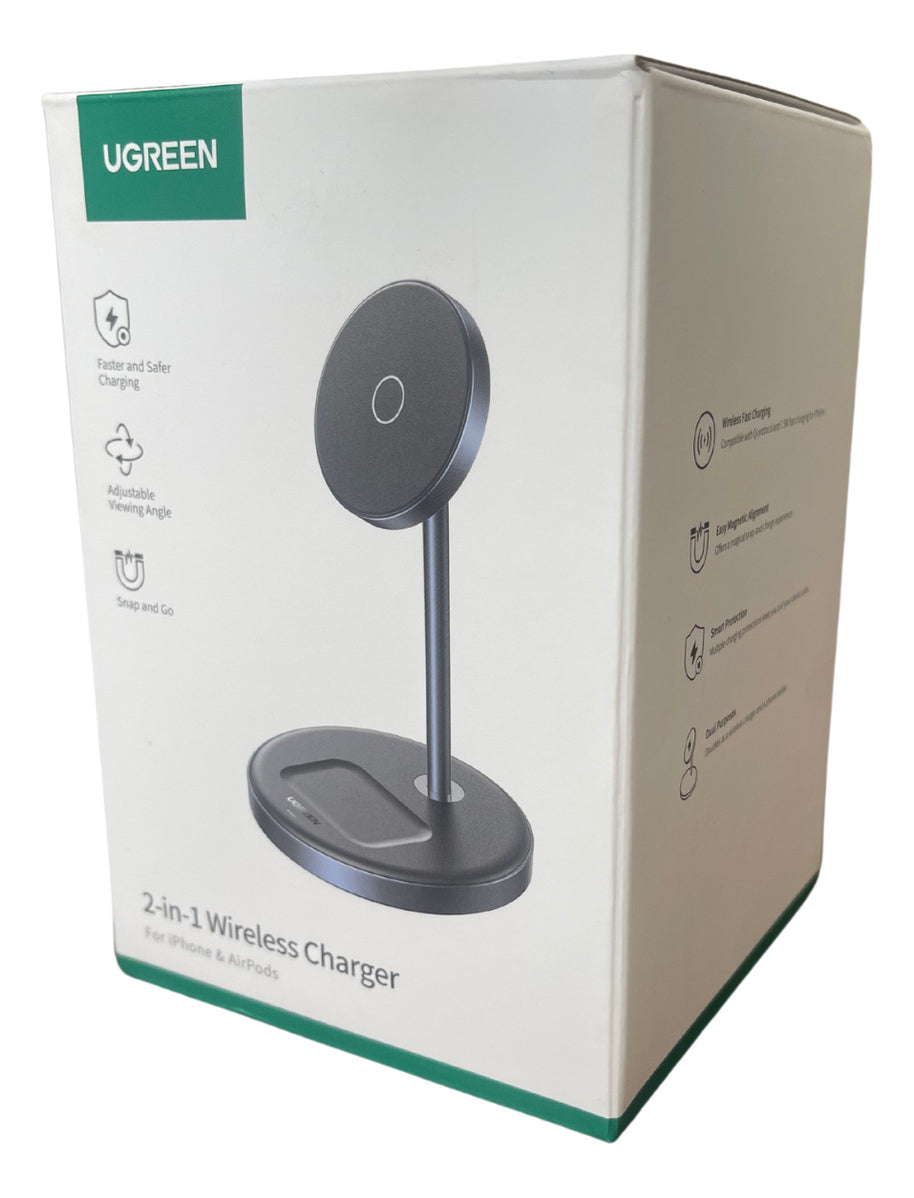 Ugreen Soporte Cargador 2 En 1 Magsafe Carga Inalambrica para iphone airpods
