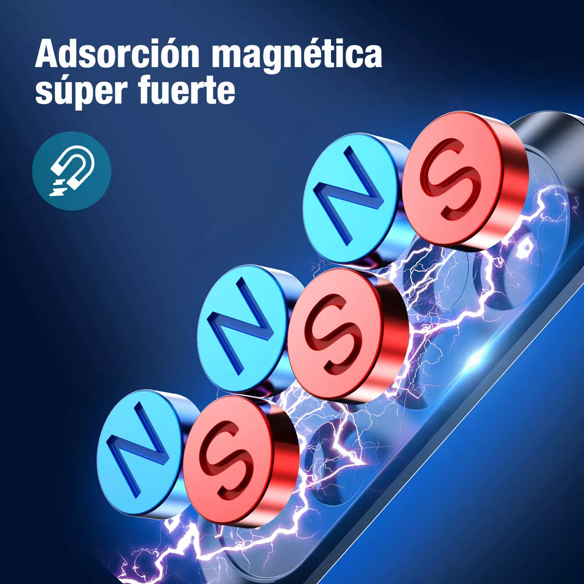 10 Soportes Magnéticos para Celular de Auto | Adhesivo 3M, Tamaño Compacto, Alta Fijación – 10PACK-PJ097