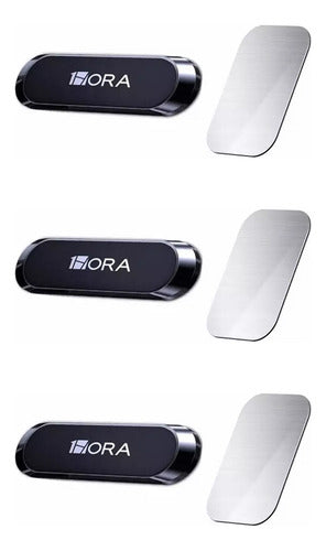 3 Soportes Magnéticos para Celular de Auto | Adhesivo 3M, Tamaño Compacto, Alta Fijación – 3PACK-PJ097