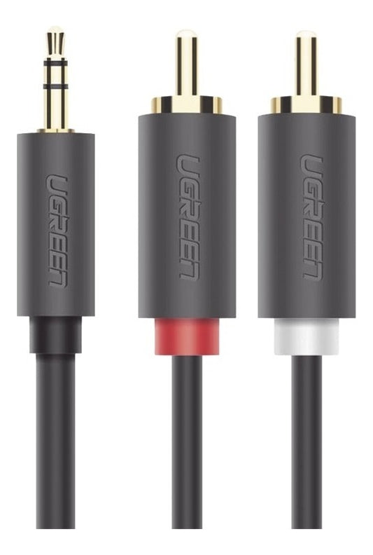 Cable Divisor de Jack 3.5mm Macho A 2 Rca Macho 3 Metros Ugreen