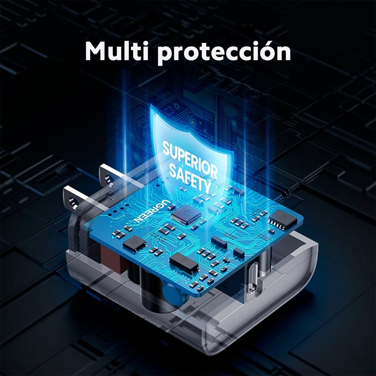 Cargador Carga Rapida Ugreen 20 W Para iPhone Color Blanco