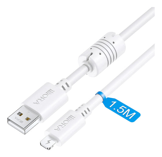 Cable Lightning 1Hora CAB075 | 1.5M Uso Rudo para iPhone y iPad – Carga y Datos, Reforzado y Rápido