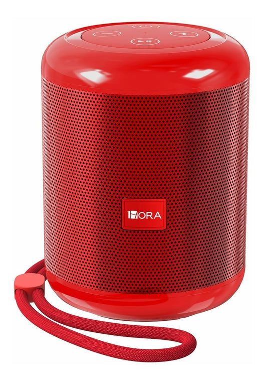 Mini Bocina Bluetooth 5.1 1Hora BOC062 Rojo | FM, USB, TF, AUX, TWS, Batería 1500 mAh, Sonido Estéreo Portátil
