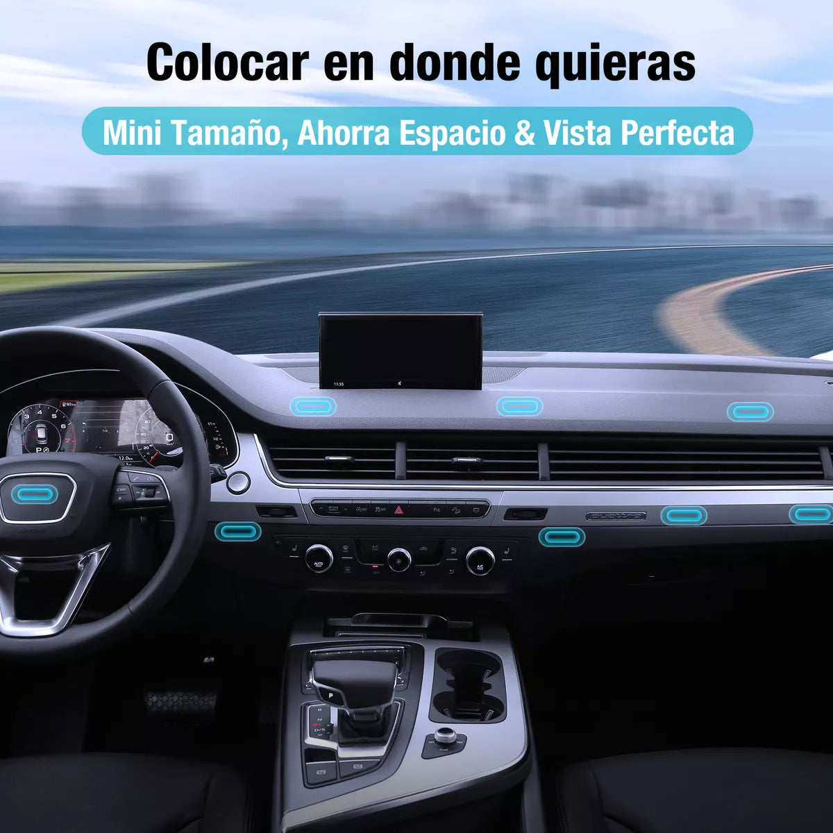 10 Soportes Magnéticos para Celular de Auto | Adhesivo 3M, Tamaño Compacto, Alta Fijación – 10PACK-PJ097