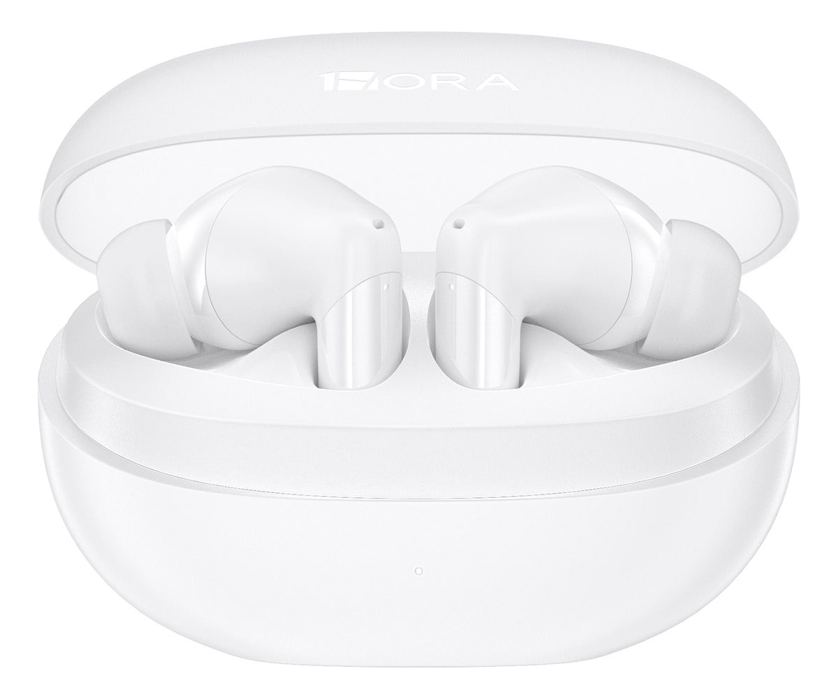 Audífonos In-Ear Bluetooth 5.3 1Hora AUT207 | Batería 18h, Sonido Profesional, Micrófono, USB-C – Color Blanco