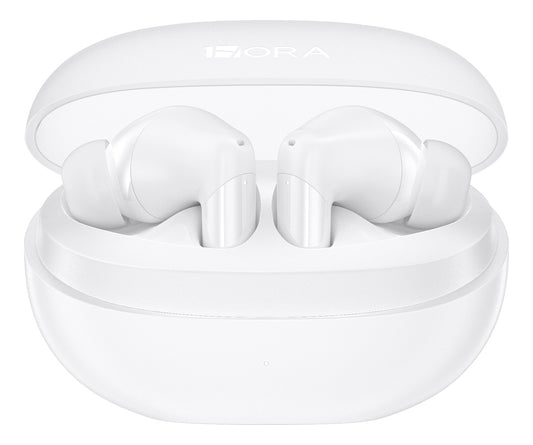 Audífonos In-Ear Bluetooth 5.3 1Hora AUT207 | Batería 18h, Sonido Profesional, Micrófono, USB-C – Color Blanco