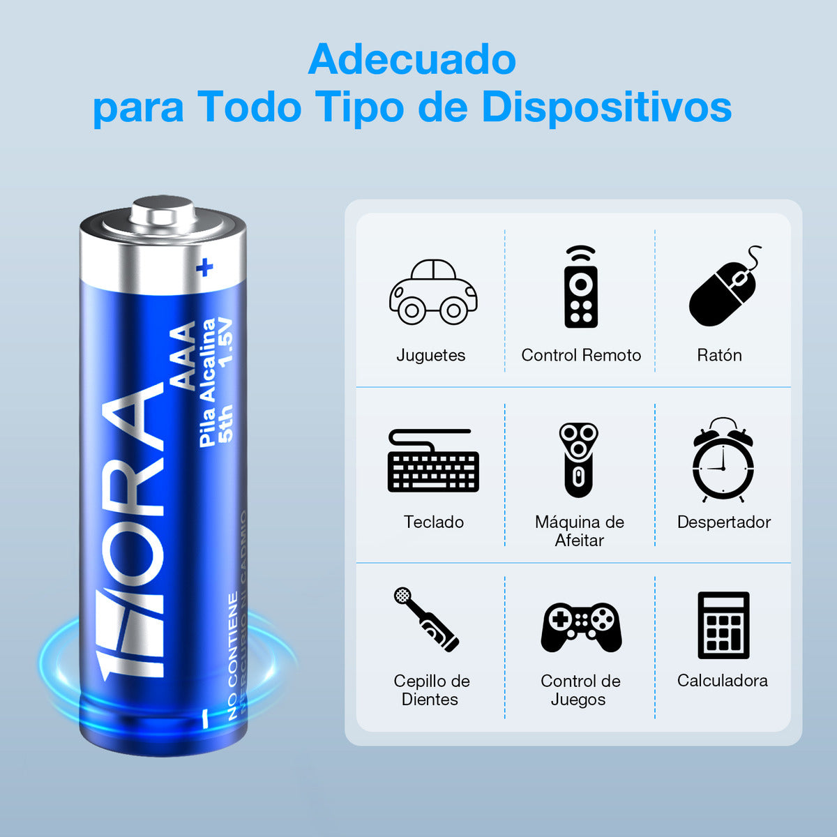Paquete de 40 Pilas Alcalinas AAA 1.5V 1Hora - Energía Duradera y Rendimiento Superior - GAR131