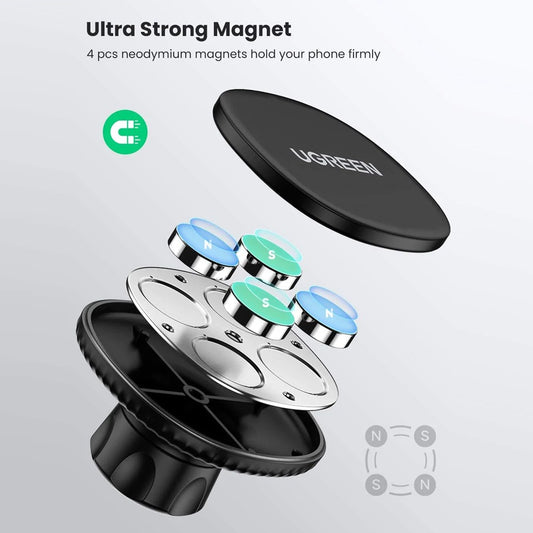 Soporte magnético Ugreen para vehículo, smartphone, teléfono móvil